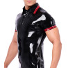 XRUB Latex Polo en latex Xrub Noir-Rouge